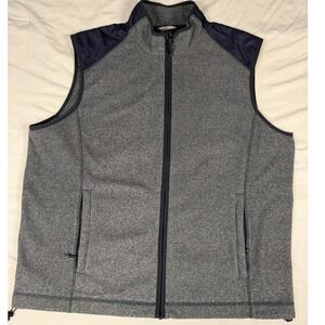 Cutter & Buck Spark Mainsail Mens Fleece Vest Grey Full Zip L Golf Gorpcore